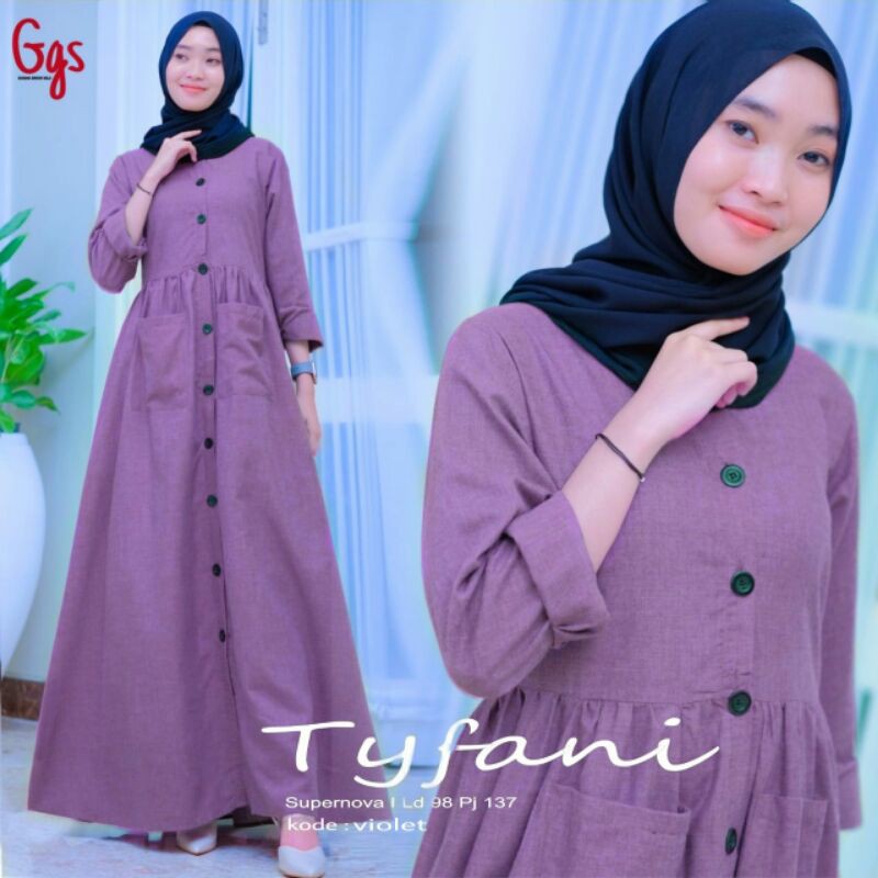 [GAMIS] Tyfani Dress by GGS Shofiya - Gamis Remaja Terbaru Best Seller - Bahan Supernova