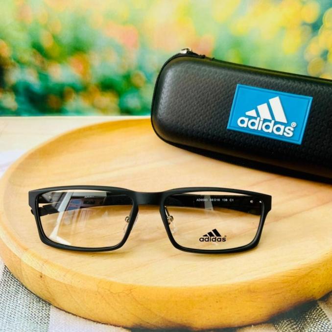 frame kacamata pria kotak adidas 9583 ada pegas grade original