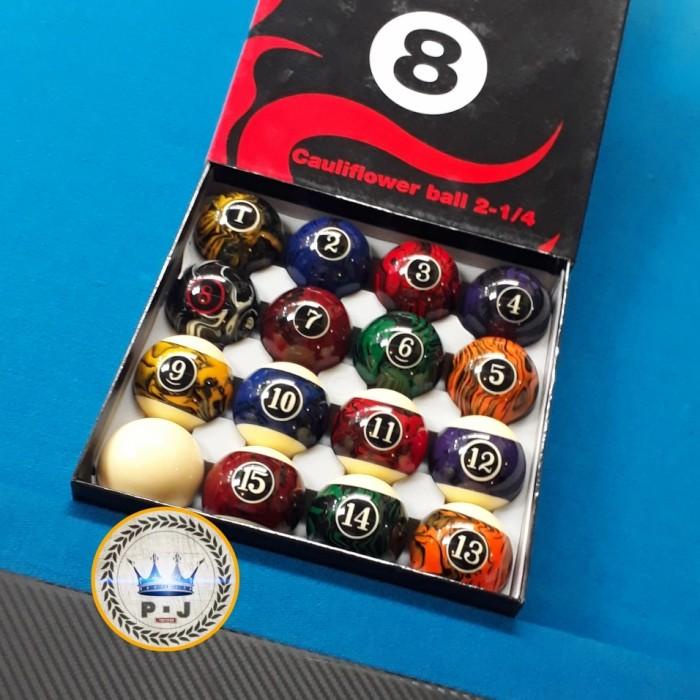 Billiard Set Bola Billiard | Stylish | Marbled Pattern | Meja 9 Ft