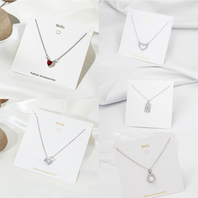 South Korea's New Style Design Sense Flower Pearl Diamond Star Moon Cross Antler Necklace Ins Trend Wild Pendant Female Fashion Accessories Jewelry