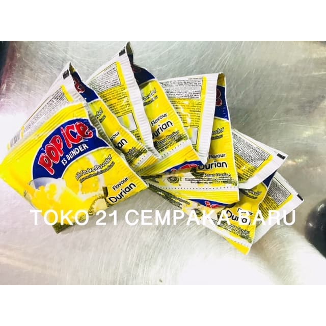 

Pop Ice Rasa DURIAN 1 RENCENG isi 10 SACHET | Powder Bubuk Pop Ice Duren Murah Promo