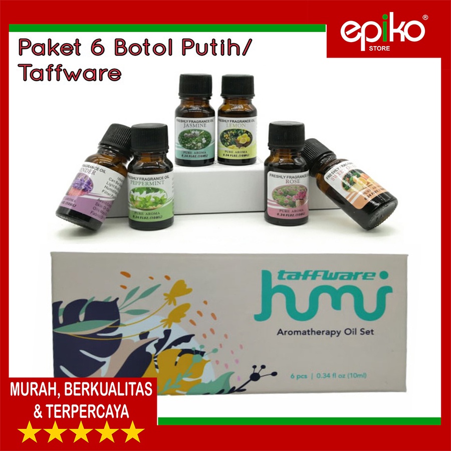 Pure Essential Oil | Aroma Terapi | Aromatherapy Water Soluble | Dapat 6 Botol Aroma 10ml