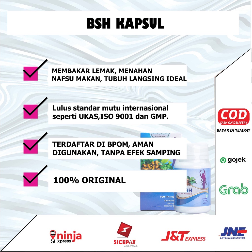 Body Slim Herbal Obat Kapsul Capsul Capsule Pelangsing Pengurus Kurus Badan Perut Penurun Berat Badan BSH Diet BPOM Original