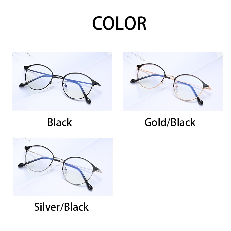 Kacamata Photochromic Anti Radiasi Bentuk Oval Untuk Pria Dan Wanita