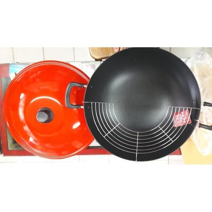 MAXIM CHEF 40 cm WOK - Wajan Teflon Anti Lengket / Kuali 40 Cm