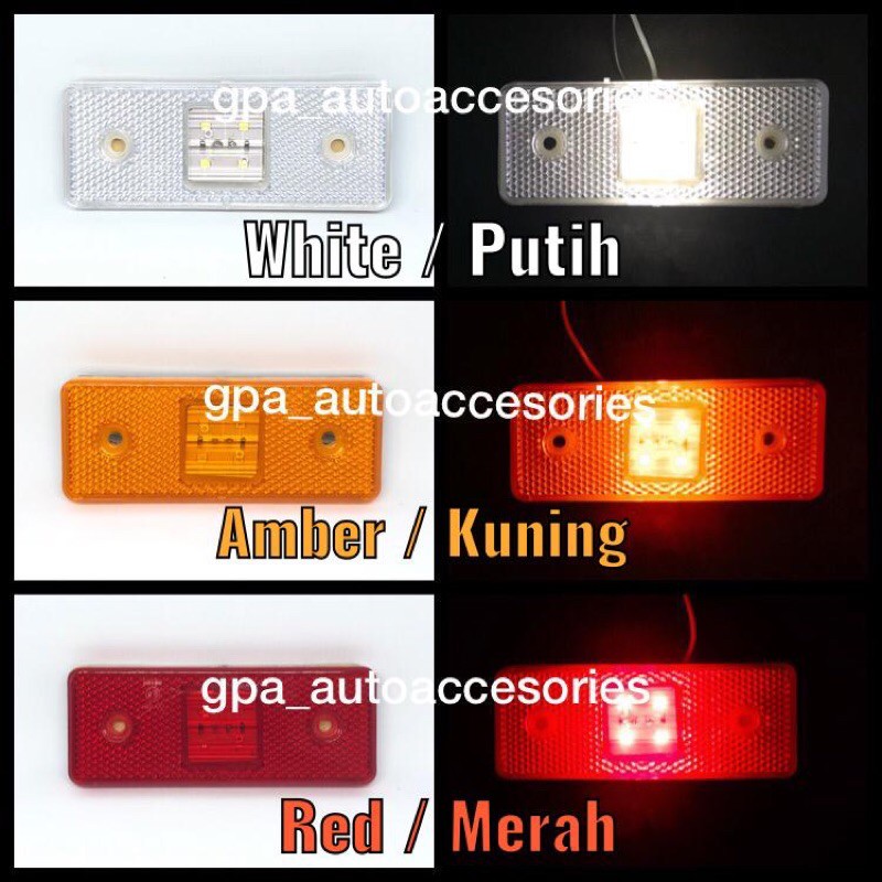 Lampu LED Mercy Side Marker 12V 24V 4 Titik (BISA COD)