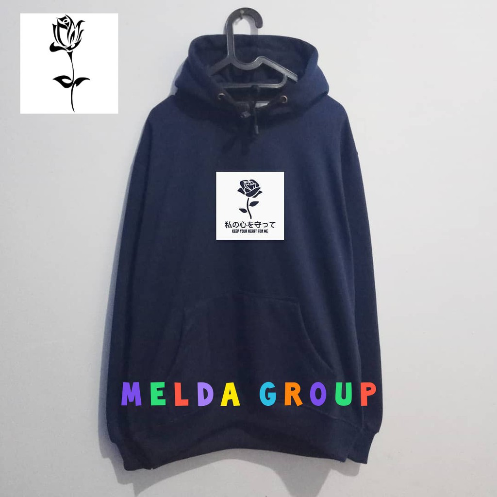 ( BISA COD ) SWEATER POLOS HOODIE BUNGA MAWAR JAKET MAWAR PREMIUM TERMURAH