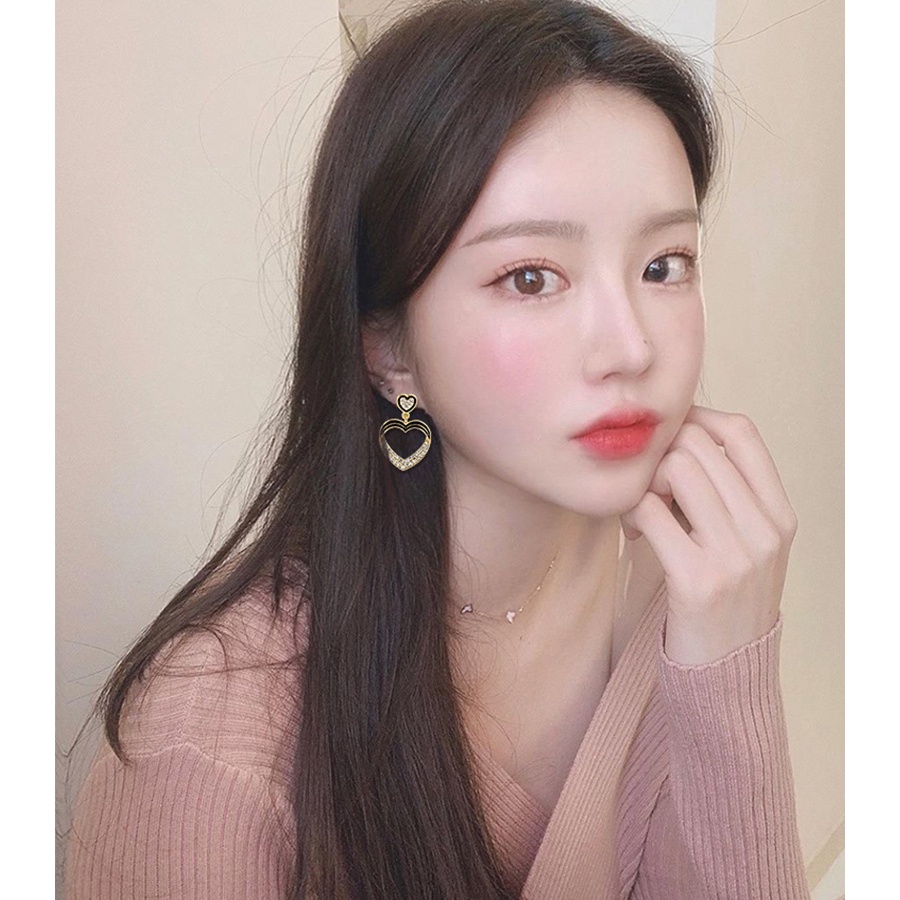 Anting 925 Silver Needle Gaya Korea Untuk Wanita