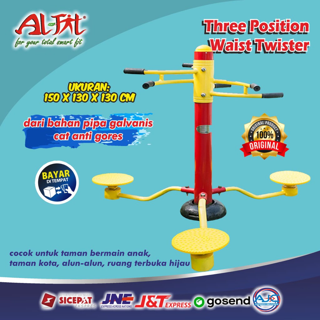 Alat Gym Alat Fitness Fitnes Outdoor Taman Total THREE POSITION WAIST