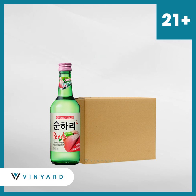 Promo 1 Ctn ( 20 Btl ) ChumChurum Soju Peach 360 Ml