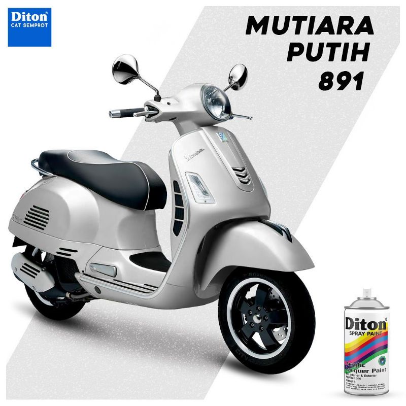 Pilok Putih Mutiara 891 Diton Cat Semprot Sepeda Motor Mobil Velg Helm Rangka