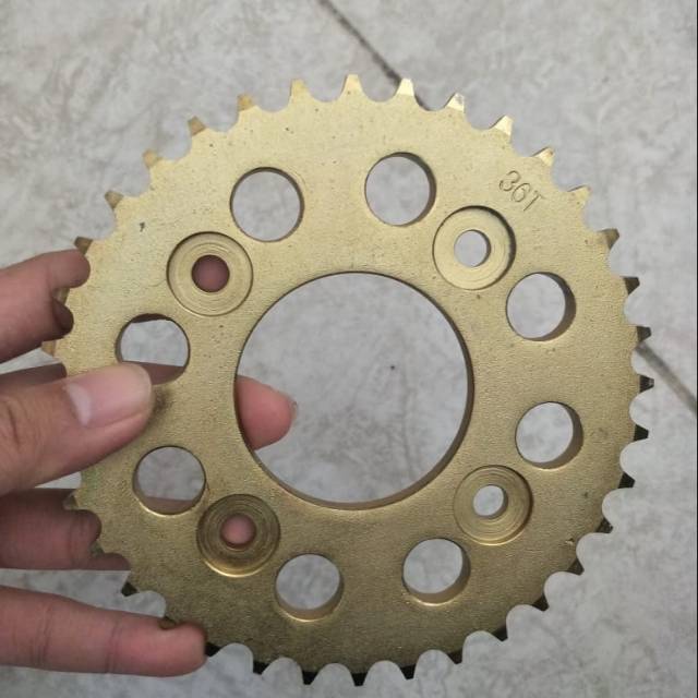 Gear belakang honda 428-36T gold baja