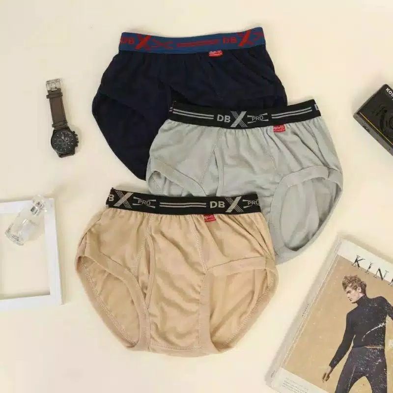 [3 pcs] CD Pria Doubleman | CD pria Karet Boxer bahan 100%katun