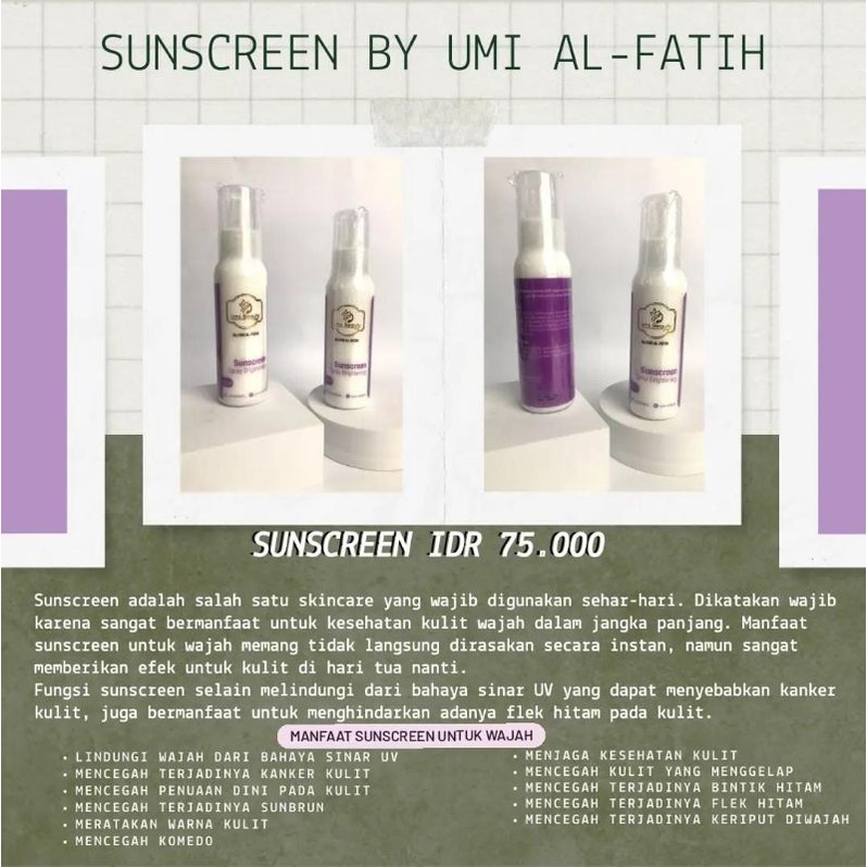 Sunscren Umi Beauty Care