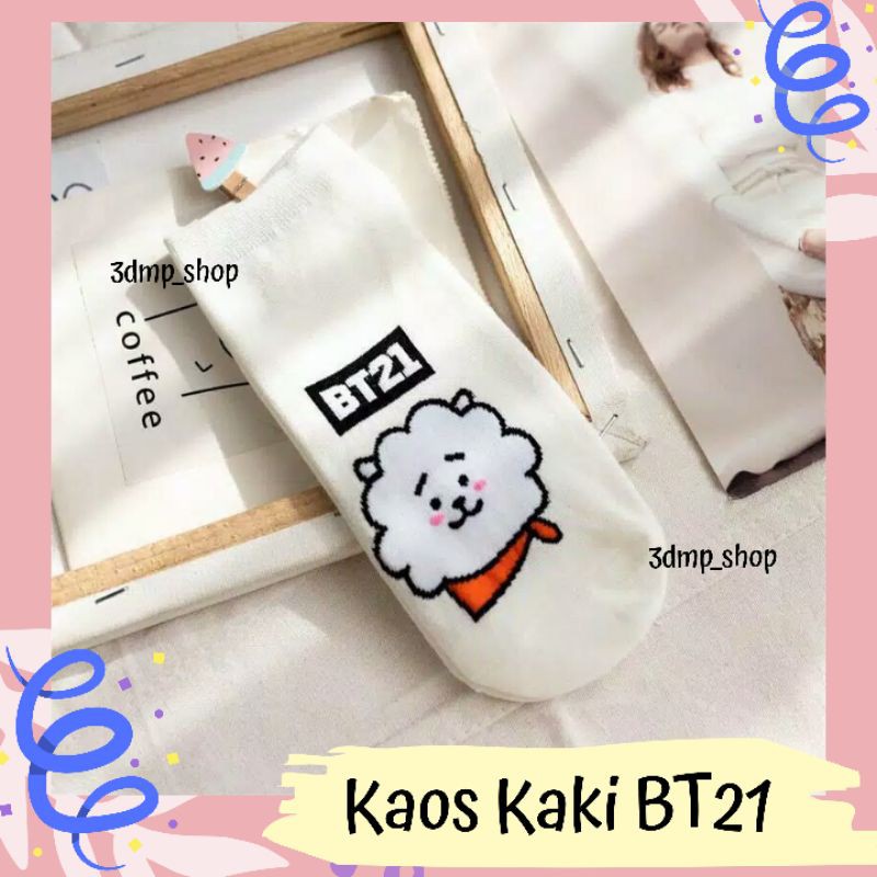 Kaos Kaki BT21 BTS KPOP Tata Koya Shooky Cooky Rj Chimmy