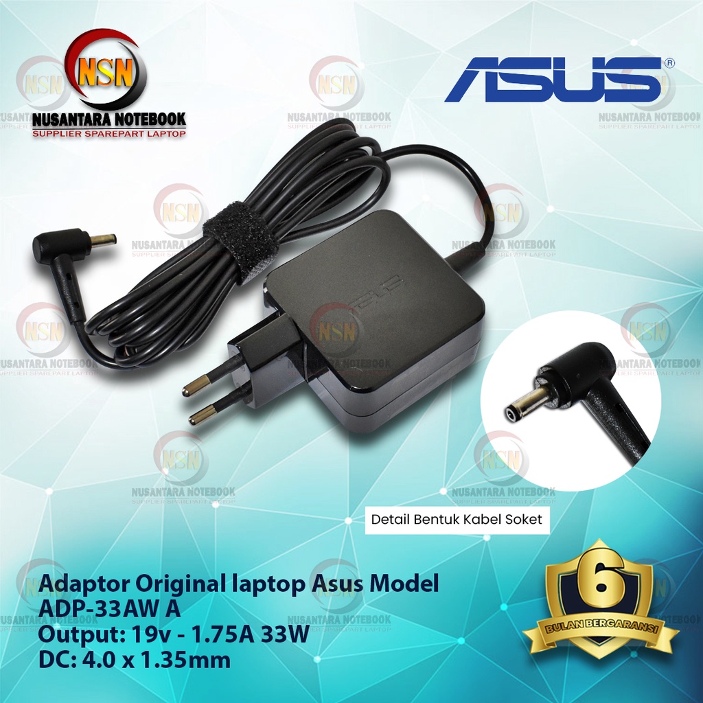 Adaptor Charger Original Asus 1.75 Mini Plugin For Asus Series X200CA X453