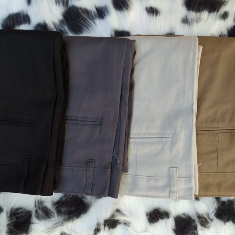 Celana Panjang Pria Chino Premium Slimfit Strech Modern Bahan Katun Adem dan Tebal