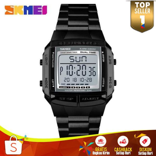 Jam Tangan Skmei Digital Pria JT 105 Sport Watch Cowok Berkualitas Jamtangan Waterproof Menarik