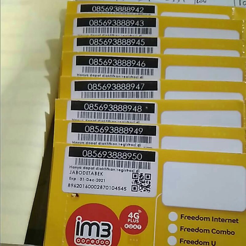 No Cantik IM3 Triple Tengah 8