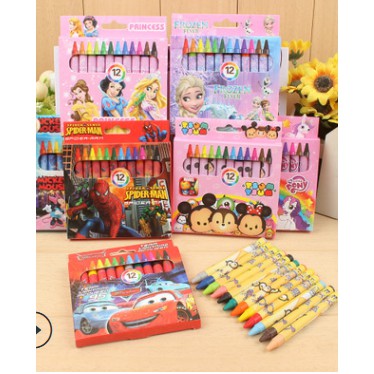 

CRAYON WARNA motif KARTUN 1SET (alat untuk mewarnai ) 1set crayon kartun