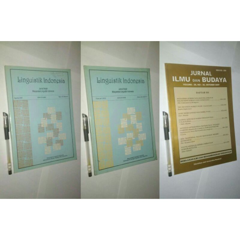 ORIGINAL - Paket 3 Jurnal (2 Jurnal Linguistik Indonesia - 1 Jurnal Ilmu dan Budaya)