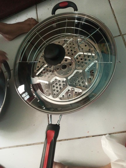 Wajan Goreng Penggorengan Serbaguna Teflon Tutup Kaca Gsf 1132k / 1132 K / 1132-k Ukuran 32cm