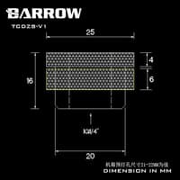 BARROW TCDZS-V1 Threaded Pass Through G1/4 F-F Fitting - Black