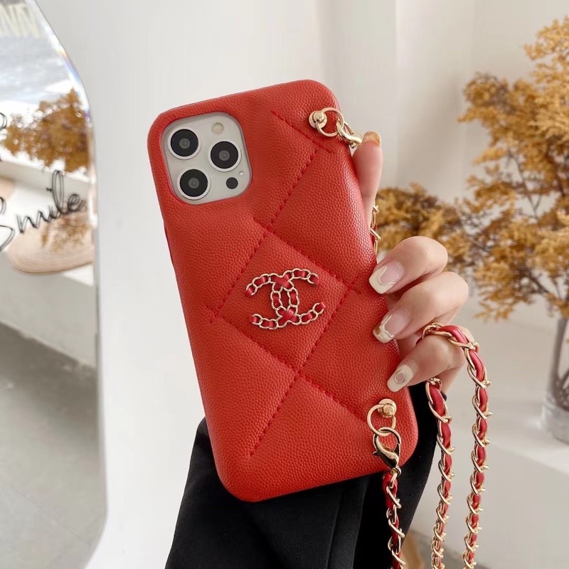 Fashion Chanel Leather Case with Chain Iphone13 7 7+ 8 8+ X Xs Xr XsMAX 11 11ProMax 12 12 Pro 12ProMax