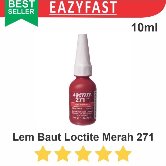 

Lem Baut Mur Trimpot Merah Loctite 271 Thread Locker Glue Red 10ml efst90 Berkualitas