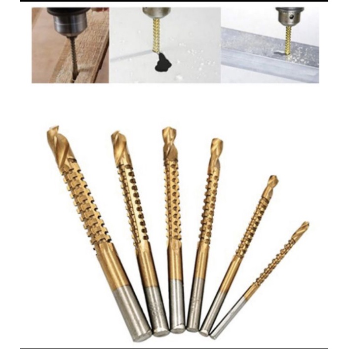 MATA BOR GERGAJI HSS TITANIUM COATING GROOVIING GROVING DRIL BIT SET