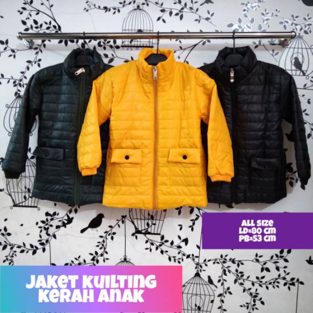 Jaket Quilting kerah ANAK CEWEK-COWOK