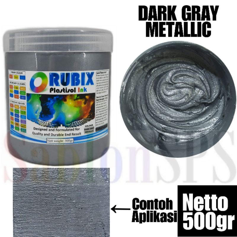 TINTA PLASTISOL DISTRO DARK GRAY METALLIC 500GR