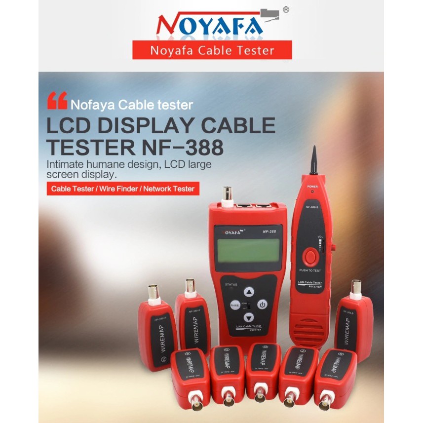 KABEL TESTER LAN TELP CABLE NF-388 NOYAFA MULTI PURPOSE NF388 WIREMAP