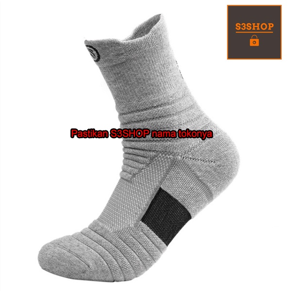 Kaos Kaki Panjang Olahraga Basket Fitness Gym Sports Premium Socks Tebal