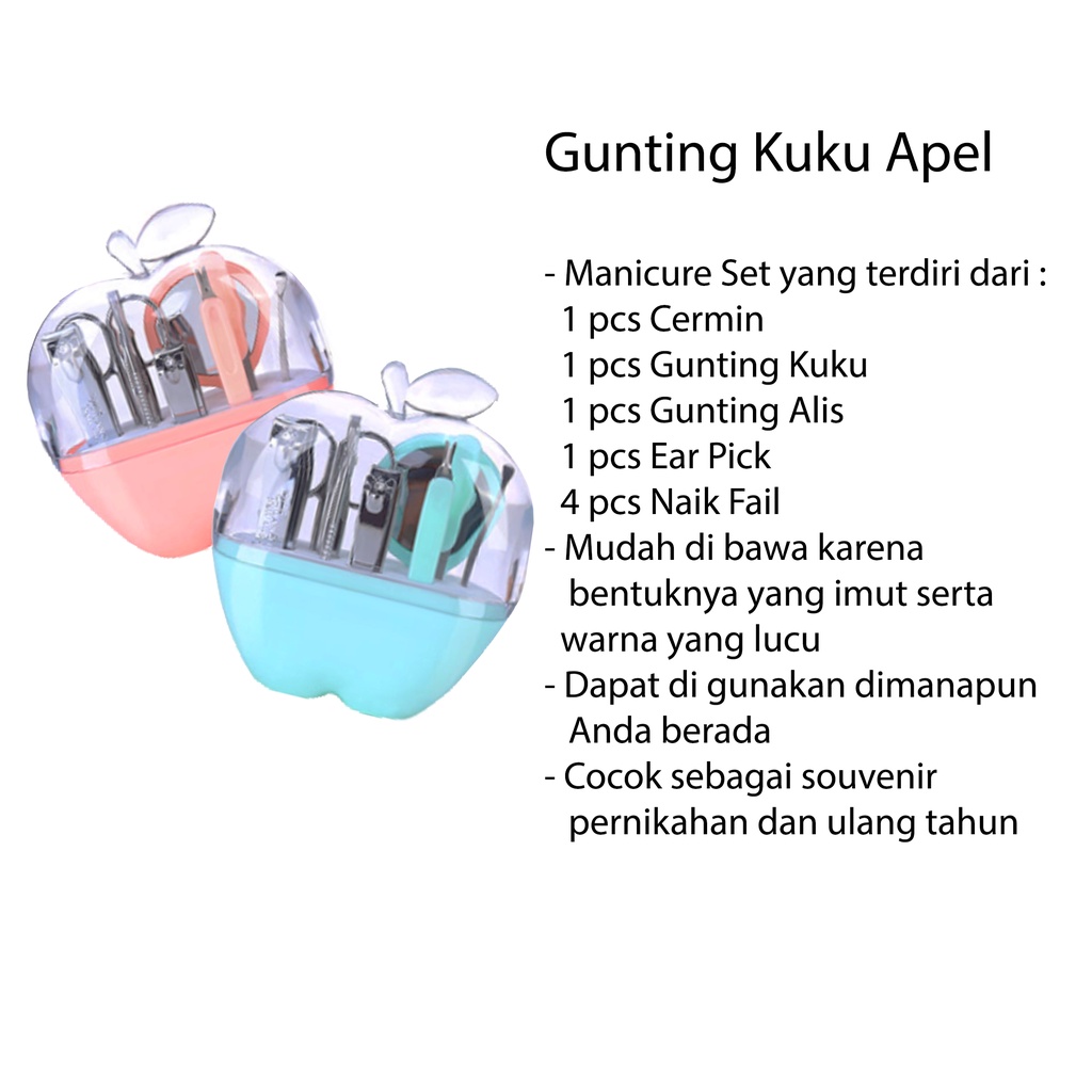 Gunting Kuku Pedicure Manicure Nail Art Set 12 Almina