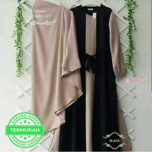 Unik YUMNA SYAR'I - GAMIS SET SYARII / BAJU GAUN MUSLIM/DRESS HIJAB MODERN Limited