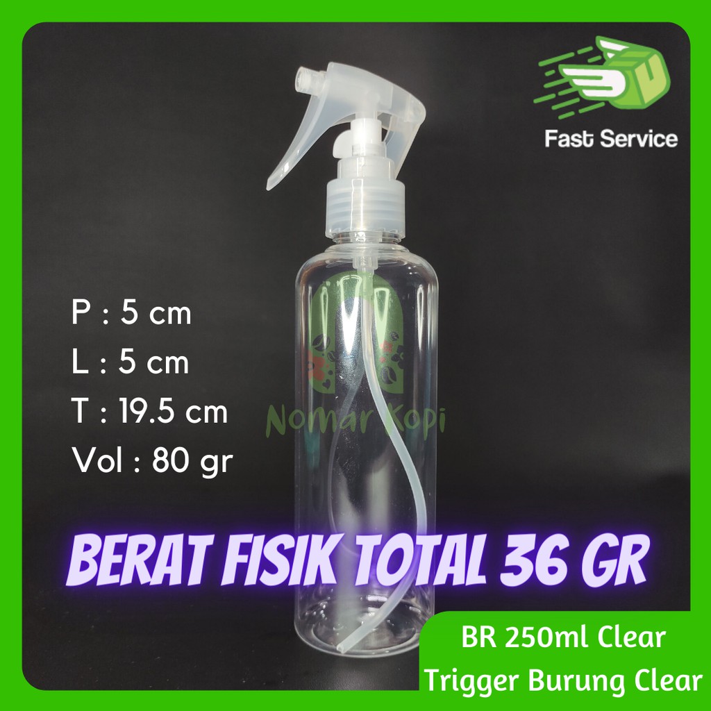 Botol 250ml BR Clear Mini Trigger Burung