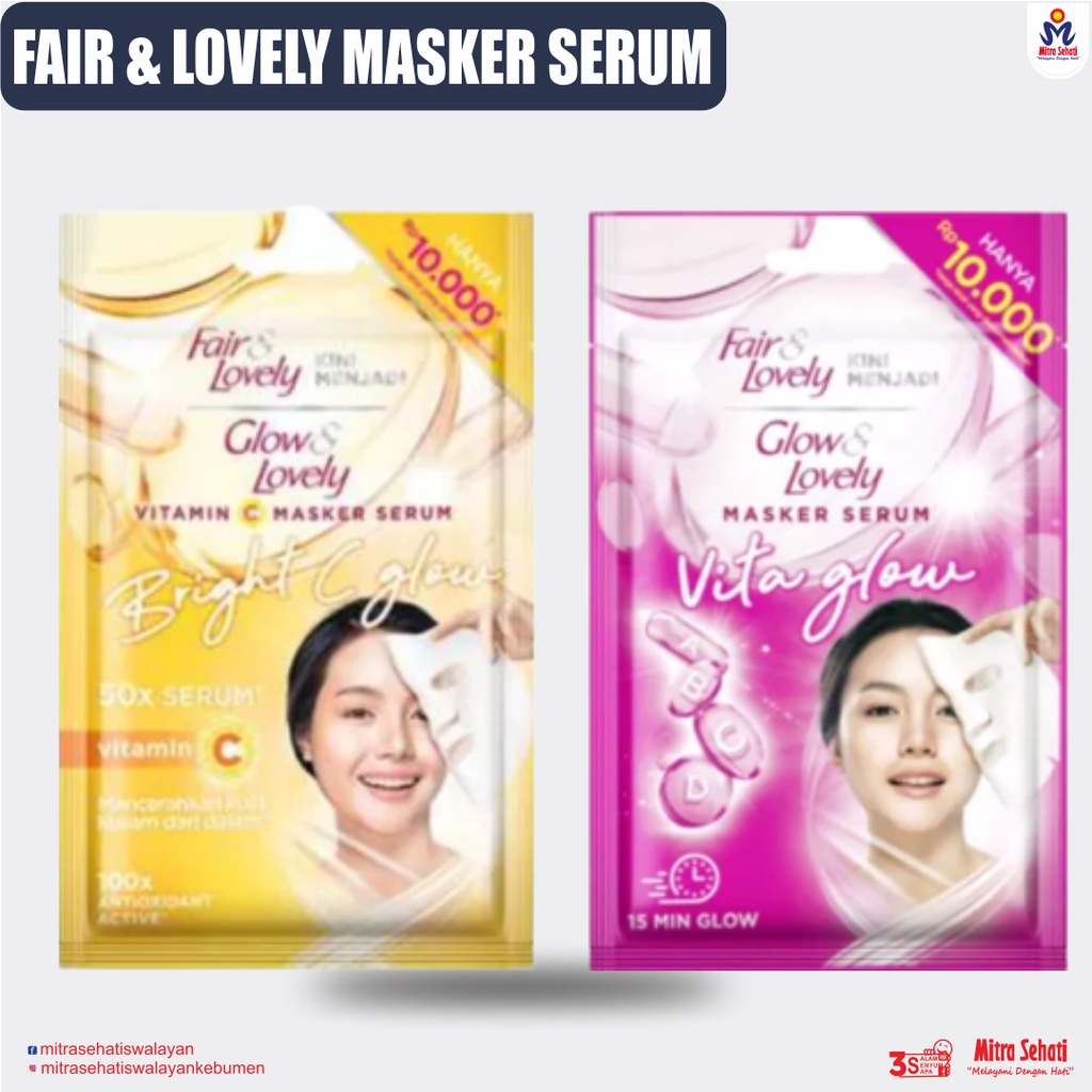 FAIR & LOVELY MASKER SERUM / FAIR & LOVELY SHEET MASK [ Mitra Sehati Swalayan ]