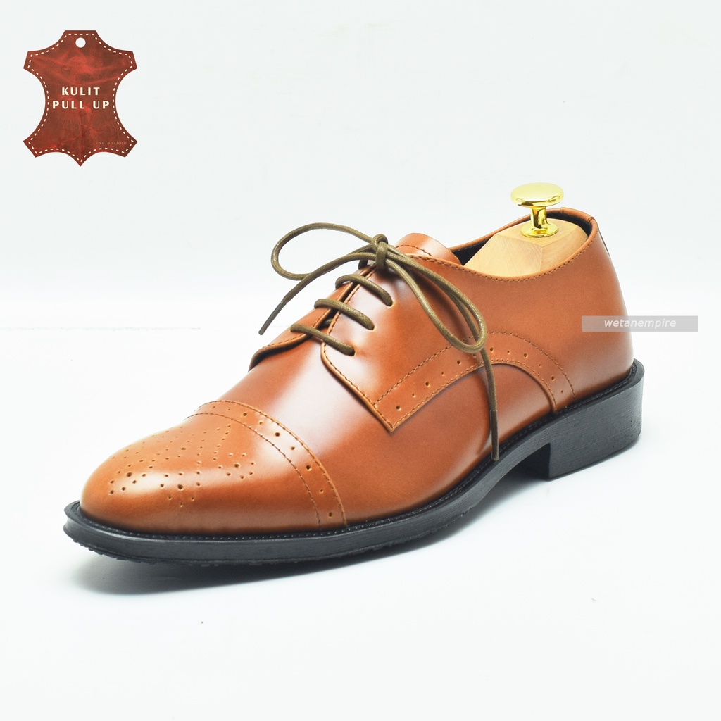 SEPATU Oxford Cowok Pantofel Kerja Pesta Pria WETAN Swetadwipa 2 Brogue Style