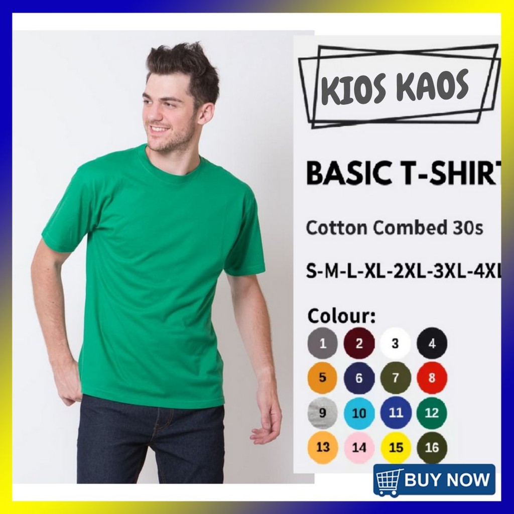  Kaos  Distro Polos  WARNA  HIJAU  FUJI  100 COTTON COMBED 30S 