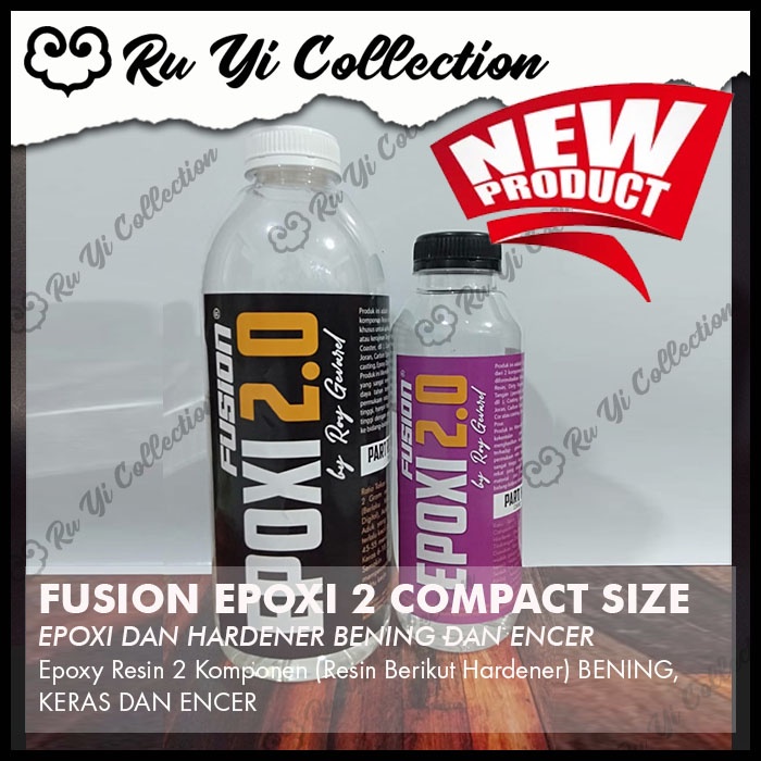 FUSION  2 Epoxy Epoxi Resin Bening Encer 1,5 kg