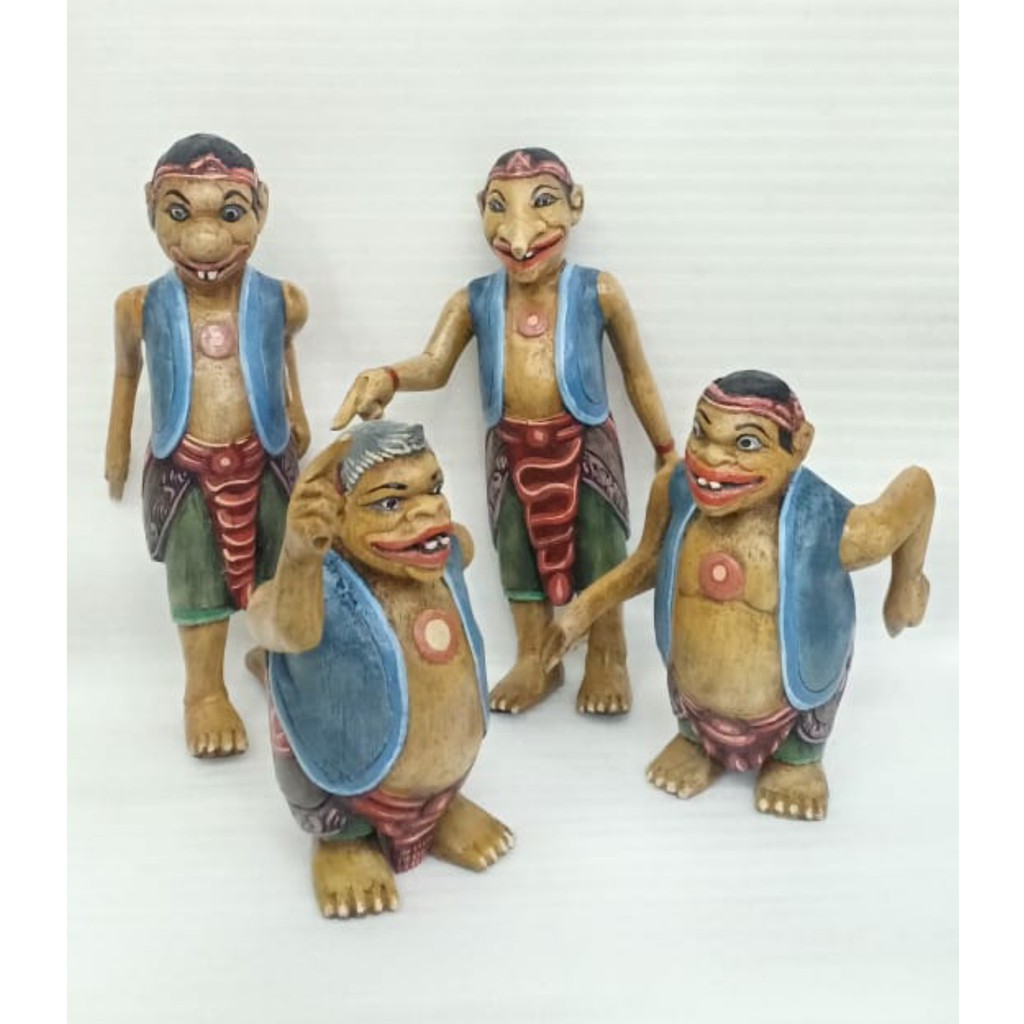 Patung kayu Punakawan 1 set 4 pcs antik LIMITED EDITION