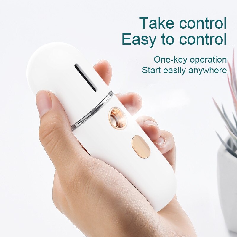 Nano Spray Pelembab Wajah Mini Portable Usb Mist Spray Rechargeable 30ml Untuk Perawatan Kulit