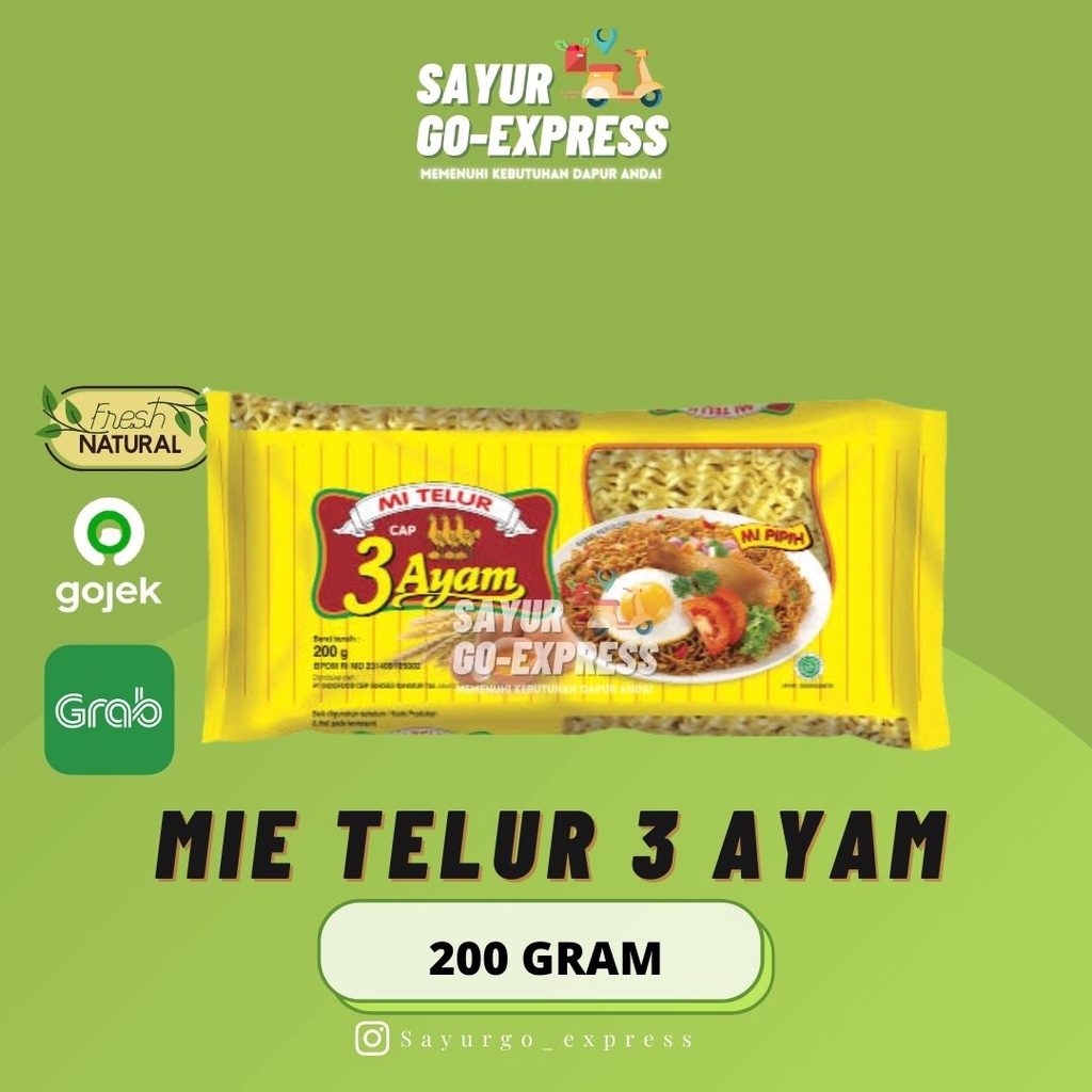

Mie Telur 3 Ayam 200 gram