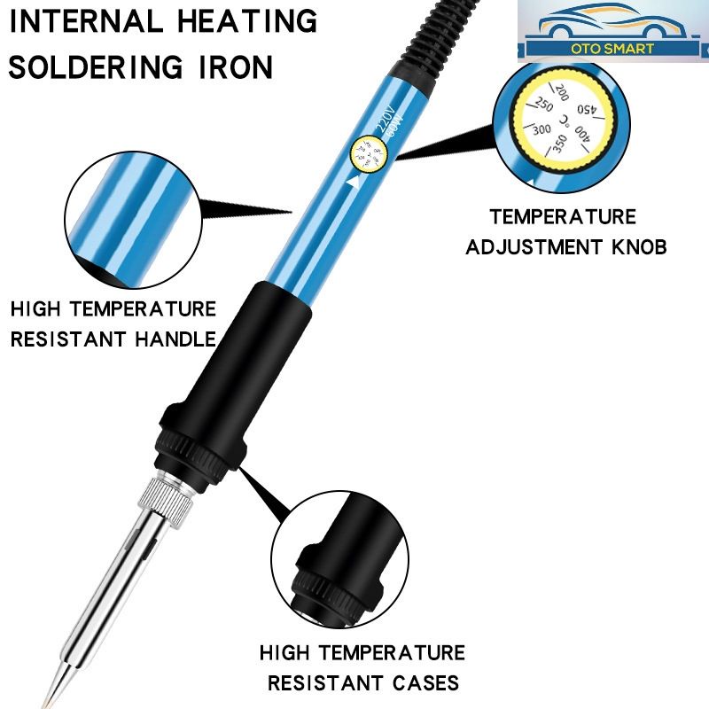 SOLDER DENGAN TOMBOL PENGATUR SUHU 200-450C 220V  60W PAKET SET /ADJUSTABLE