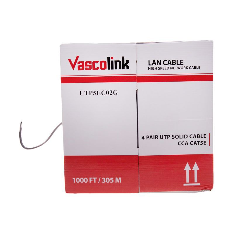 Vascolink CAT5E CCA Grey Kabel LAN [305 m]