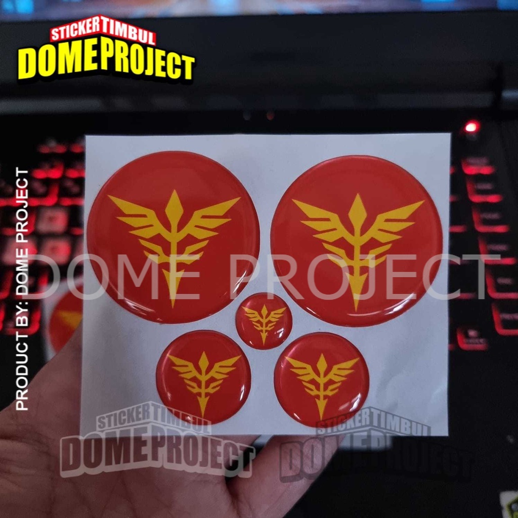 STIKER MOTOR TIMBUL EMBLEM LOGO YAMAHA NMAX AEROX LEXI LOGO ANIME GUNDAM ZEON AESTHETIC KEREN