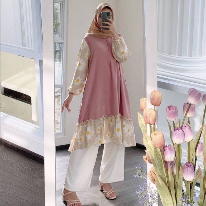 DAISY LESSY TUNIK // MAYRA TUNIK MOTIF BUNGA // TUNIK TERBARU TERLARIS