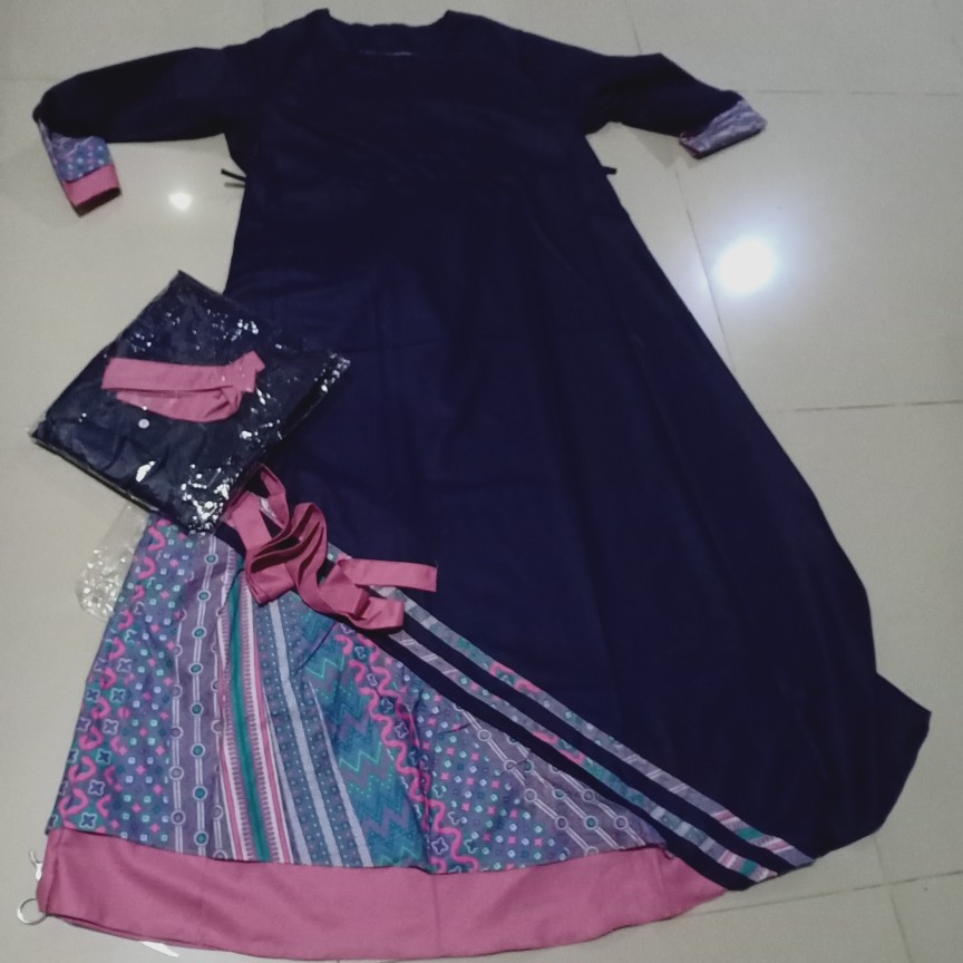 Baju Wanita Gamis Terbaru / Gamis Toyobo Mix Batik Xl - Jumbo