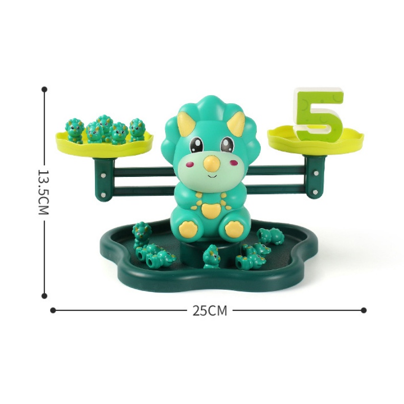 Dino Balance Mainan Anak Edukasi Menghitung + musik bentuk dino lucu monkey balance math